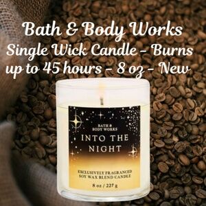 Bath & Body Works Single Wick Candle "Into the Night" - Brand New